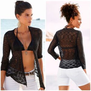 Lascana Open Work Cardigan Size 4/6